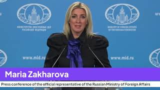 Maria Zakharova’s Shocking Statements at the Russian Foreign Ministry Press Conference [upl. by Salb]