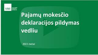 Pajamų mokesčio deklaracijos pildymas vedliu [upl. by Eizdnil]