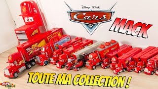 Voici toute ma collection de camion Mack Disney Cars Truck Jouets Unboxing Flash McQueen [upl. by Ahseined]