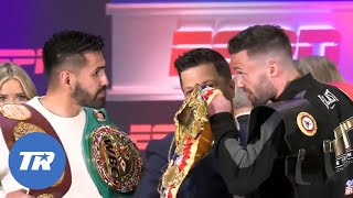 Jose Ramirez amp Josh Taylor Have Intense Words in 1st Faceoff before Undisputed Championship Fight [upl. by Burlie]