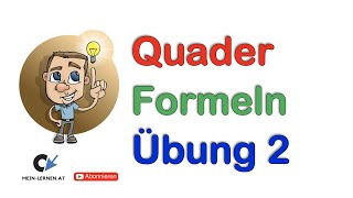 Quader Formeln Umkehraufgaben Überblick [upl. by Narba]