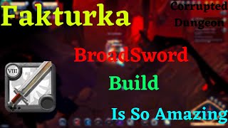 Fakturka Broadsword Build Is Op  Albion Online  Corrupted dungeon [upl. by Meelak]