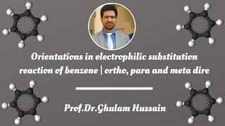 Orientations in electrophilic substitution reaction of benzene  ortho para and meta dire [upl. by Sivam]