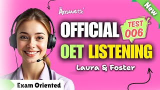 OET LISTENING TEST 06 Official oet oetexam oetnursing oetlisteningtest [upl. by Dorsman]