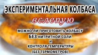 Можно ЛИ приготовить колбасу БЕЗ нитритной соли и термометров Экспериментальная колбаса вслепую [upl. by Ayanaj]