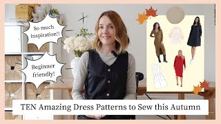 10 Amazing Dress Sewing Patterns for the AutumnFall Season lots of beginner friendly options [upl. by Levitus]