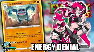 Is SEISMITOAD any good Energy Denial combo  Deck Profile amp PTCGO Gameplay Pokemon EVOLVING SKIES [upl. by Anilehs840]