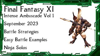 FFXI  Intense Ambuscade Vol One September 2023 Battle Strategies and Battle Examples [upl. by Fitz]