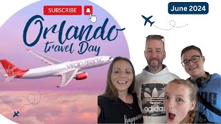 Orlando Travel day  Virgin Atlantic Premium  Virgin Atlantic Clubhouse  Outback Steakhouse [upl. by Astto]