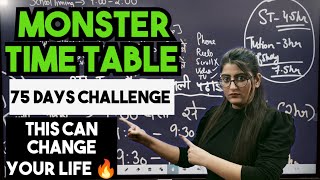 The Best Time Table For every student🔥  Secret Of Every Topper🤫  75 Days Challenge [upl. by Ahtebbat]