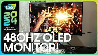 The First True 480Hz OLED Gaming Monitor  Asus ROG at CES 2024 [upl. by Mercola]