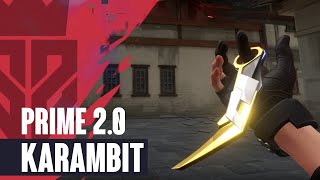 PRIME KARAMBIT SKIN SHOWCASE PRIM 20 MELEE  VALORANT PRIME 20 COLLECTION [upl. by Stephannie]