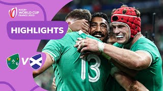 Ireland power past Scotland to quarters  Ireland v Scotland  Rugby World Cup 2023 Highlights [upl. by Enitsugua]