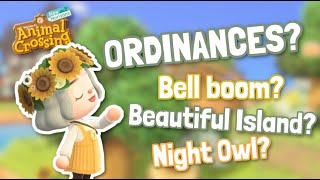 Island ORDINANCES Quickly EXPLAINED 💭  Animal Crossing New Horizons [upl. by Nelli]