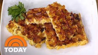 Happy Macaroni Day Try This Mac And Cheese Waffle To Celebrate  TODAY [upl. by Eerrehc]