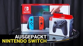 Nintendo Switch ausgepackt Hardware Zubehör Menü unter der Lupe [upl. by Erodavlas]