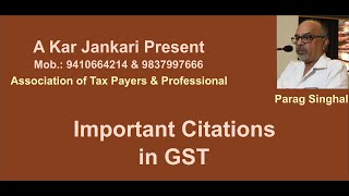 Kar Jankari  Important Citations under GST  2024 [upl. by Negyam]