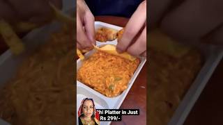 Food video 😀 food platter foodie vegplatter streetfood veggieplatter cheese friedchicken [upl. by Alliuqat]