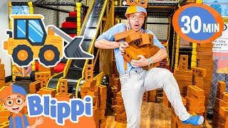 Blippi Visits Dig It Indoor Playground Construction Vehicles for Toddlers [upl. by Aeynod947]