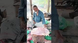 Big size beef cutting technique by expert butcher reels shorts best amazing [upl. by Ahsircal]