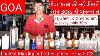 Goa Liquor prices 2024 starting at 30rs🍻 Goa Wine Shop Price list 2024 Hindi [upl. by Anaehr765]