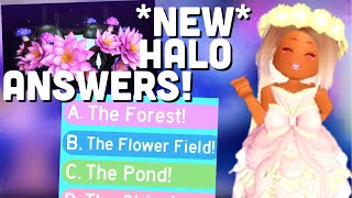 NEW SPRING HALO 2021 ANSWERS HOW TO ALWAYS WIN THE SPRING HALO IN ROYALE HIGH [upl. by Soo]