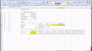 Excel  Simple Linear Regression example B [upl. by Aisenet209]