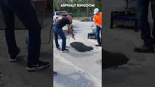 Fixing potholes fast with Mini Infrared Asphalt Heaters shorts asphalt [upl. by Alberto204]