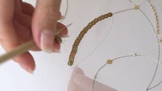 Luneville Embroidery Tutorial Beginner Module 1 Lesson 4 [upl. by Anos106]