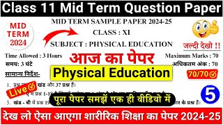 class 11 physical education mid term sample paper 202425 class 11 physical education paper 202425 [upl. by Ahtnammas741]