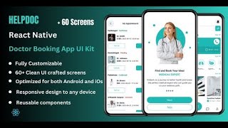 HelpDoc  Doctor Appointment Booking React Native App Ui Kit [upl. by Akem]