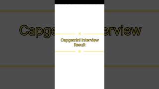 Capgemini Interview Result capgemini interview 2024 [upl. by Llenad397]