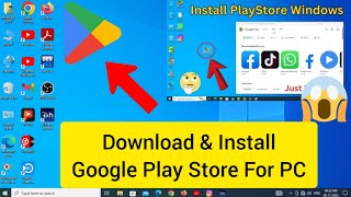 How To Download And Install Google Play Store on Windows 1011 Download amp Install Play Store For PC [upl. by Reeva]