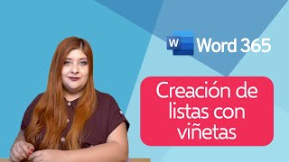 Creación de listas con viñetas⎪Curso de Word 365 [upl. by Aneri]