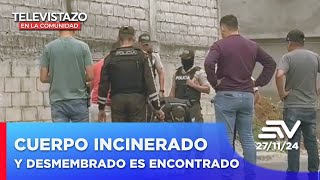 Policías hallaron cadáver desmembrado e incinerado  Televistazo en la Comunidad [upl. by Nylarac]