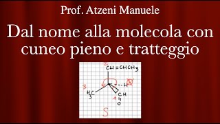 Chimica organica Dal nome alla molecola con cuneo pieno e tratteggio L30 ProfAtzeni ISCRIVITI [upl. by Eng390]