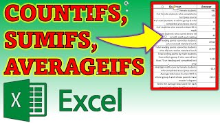 Excel COUNTIFS SUMIFS amp AVERAGEIFS tutorial  examples [upl. by Mraz]