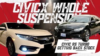 CivicX Oriel Whole Suspension Work At TeamShashu’s WorkShop  Civic Rs Turbo 2k21 Getting Stock [upl. by Sherl]