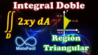 21 Integral doble Iterada en REGIÓN TRIANGULAR 2 FORMAS [upl. by Elisa]