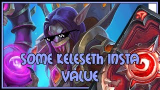 Hearthstone Some Keleseth insta value elemental rogue [upl. by Yellek553]