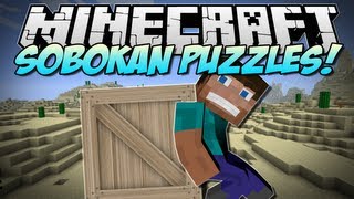 Minecraft  SOKOBAN PUZZLES Play and win rewards  Mod Showcase 152 [upl. by Hasseman]