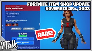 INSANELY RARE BLACK WIDOW OUTFIT IS BACK Fortnite Item Shop November 28th 2023 Fortnite OG [upl. by Carbone233]