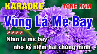 Karaoke Vùng Lá Me Bay Tone Nam Nhạc Sống  Hoàng Luân [upl. by Faruq]