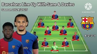 Barcelona Potential Line Up With Sane amp Davies Season 20242025  Transfer Winter January 2025 [upl. by Milde]