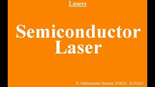 Lasers  Semiconductor laser [upl. by Mauralia]