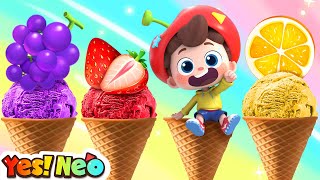 Fruit Ice Cream Song  Ten Little Fruits Song  Learn Numbers  Nursery Rhyme amp Kids Song  Yes Neo [upl. by Bernie]