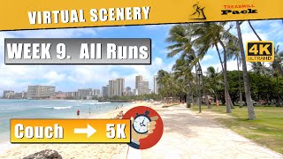 Couch To 5K Week 9  All runs  Virtual Scenery Follow Along with Timer  C25K [upl. by Nirik]