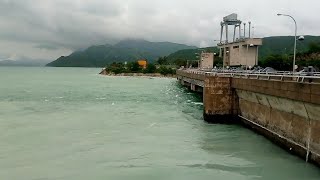 Hydro Power Dam Spillways Suction and Forebay Amazing View  Dam Gates Water Release [upl. by Adnilg856]