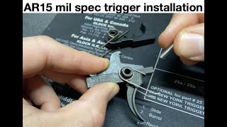 Mil spec Trigger Install AR15 [upl. by Vail]