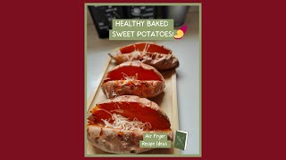 HEALTHY BAKED SWEET POTATOES IN AN AIR FRYER [upl. by Laspisa]